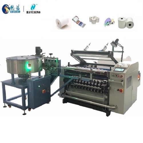 thermal paper cutter and rewinder machine