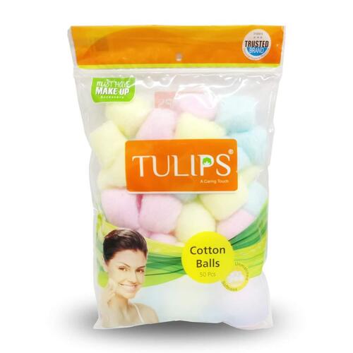 Tulips Multicolor Cotton Balls 50 Pieces