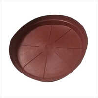 Large Flower Pot Tray - 10 Inch Pp Pot Plate | Green, Round Design For Efficient Water Catching In Gardening