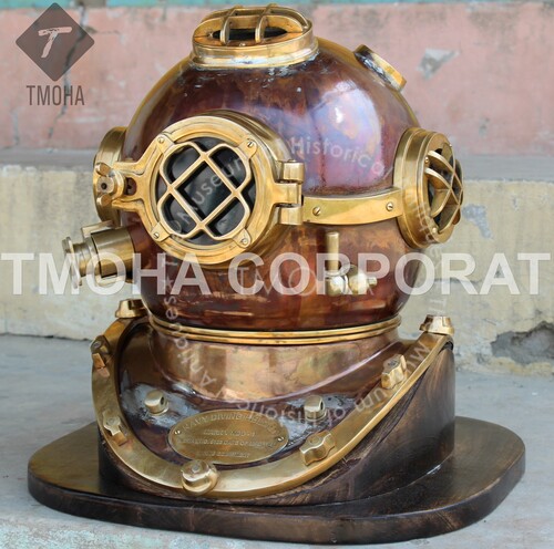 Antique US Navy Deep Sea Marine SCA Scuba Reproduction Diving Helmet Divers Helmet Mark V DH0085