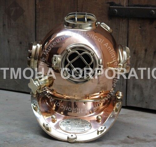 Antique US Navy Deep Sea Marine SCA Scuba Reproduction Diving Helmet Divers Helmet Mark V DH0087