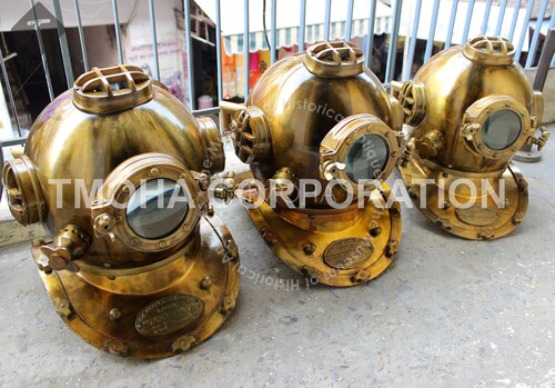 Antique US Navy Deep Sea Marine SCA Scuba Reproduction Diving Helmet Divers Helmet Mark V DH0088