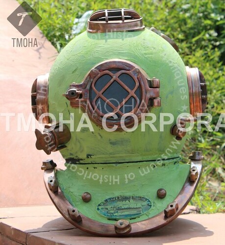 Antique US Navy Deep Sea Marine SCA Scuba Reproduction Diving Helmet Divers Helmet Mark V DH0089