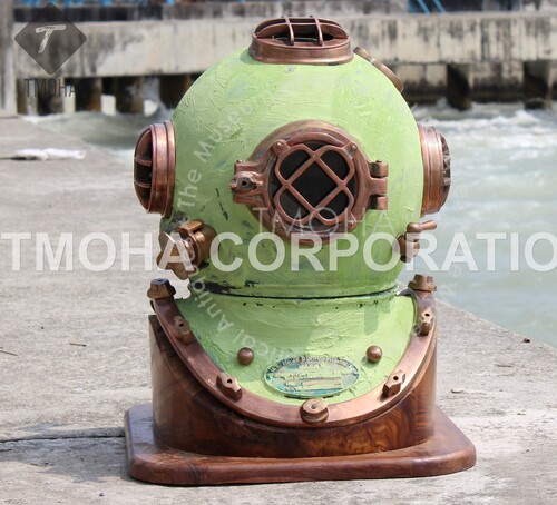 Antique US Navy Deep Sea Marine SCA Scuba Reproduction Diving Helmet Divers Helmet Mark V DH0090