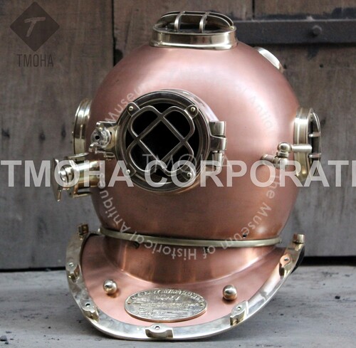 Antique US Navy Deep Sea Marine SCA Scuba Reproduction Diving Helmet Divers Helmet Mark V DH0096