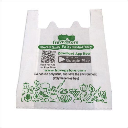 White Non Woven W Cut Bags