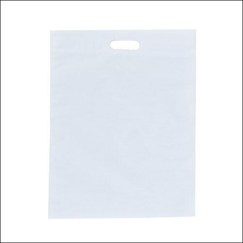 White D Cut Non Woven Bag