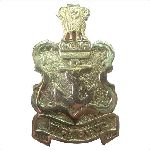 Brass Indian Military Navy Badges