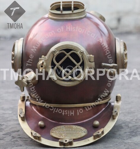Antique US Navy Deep Sea Marine SCA Scuba Reproduction Diving Helmet Divers Helmet Mark V DH0102