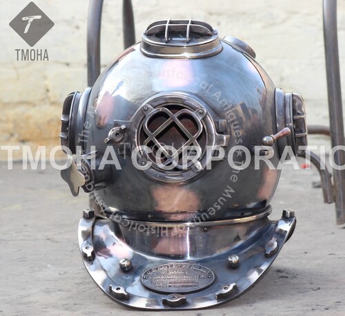 Antique US Navy Deep Sea Marine SCA Scuba Reproduction Diving Helmet Divers Helmet Mark V DH0106