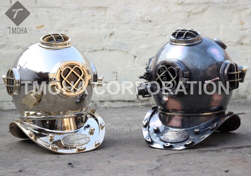 Antique US Navy Deep Sea Marine SCA Scuba Reproduction Diving Helmet Divers Helmet Mark V DH0107