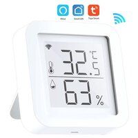 WIFI Temperature And Humidity Monitor Wireless Temperature And Humidity  Sensor With TUYA APP Notification Reminder Zigbee Thermometer