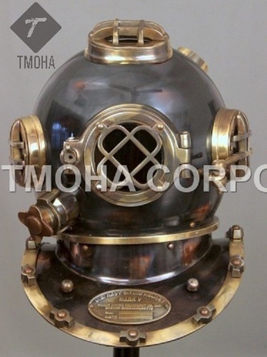 Antique US Navy Deep Sea Marine SCA Scuba Reproduction Diving Helmet Divers Helmet Mark V DH0113