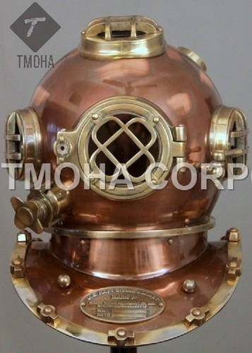 Antique US Navy Deep Sea Marine SCA Scuba Reproduction Diving Helmet Divers Helmet Mark V DH0114