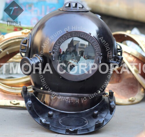 Antique US Navy Deep Sea Marine SCA Scuba Reproduction Diving Helmet Divers Helmet Mark IV DH0117