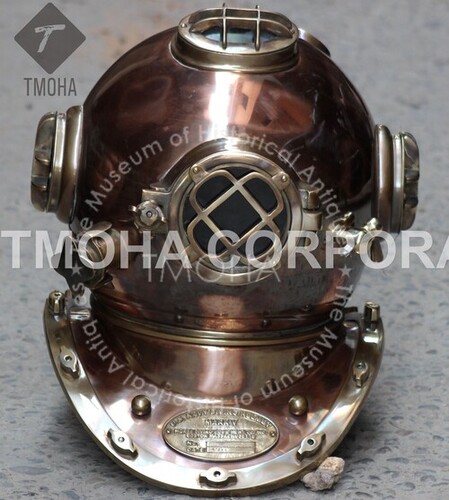 Antique US Navy Deep Sea Marine SCA Scuba Reproduction Diving Helmet Divers Helmet Mark V DH0119