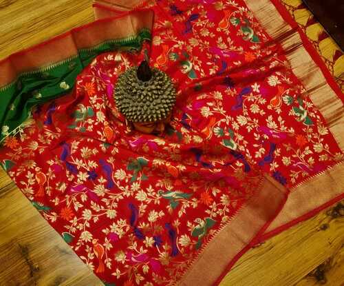 meen budda kanchi banarashi silk saree