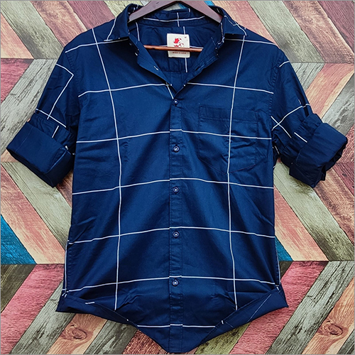 Mens Big Checks Checkered Pattern Shirt - Cotton Sizes S to XL | Washable Bead Closure Designed for Rainy Spring Summer and Winter Seasons