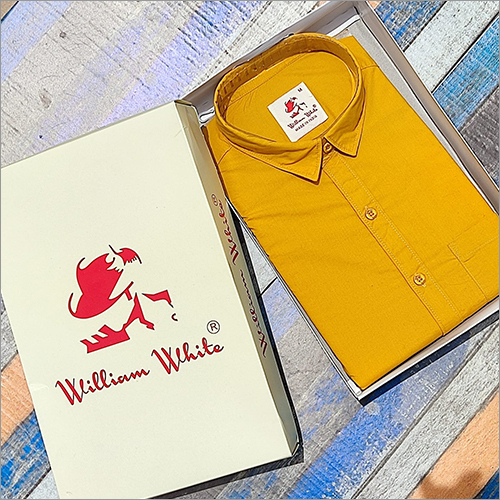 Washable Mens Yellow Linen Shirt