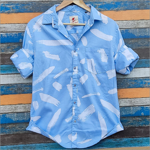 Mens Printed Daily Wear Casual Shirt - Cotton, Washable, Winter Essential | Beaded Closure, Stylish Printed Design