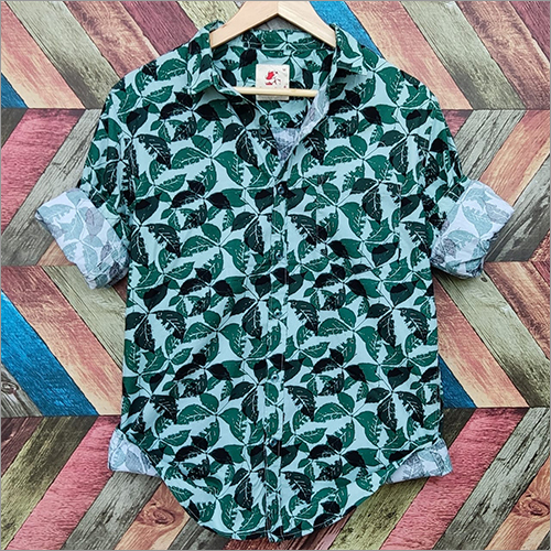 Mens Slim Fit Casual Shirt - Cotton, Tapered Athletic Cut, Printed Design | Ideal for Tucking, Less Bulk, Washable, Perfect for All Seasons