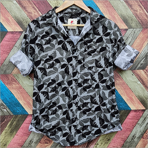 Mens Classic Fit Casual Shirt - Printed Cotton Fabric | Bead Closure, Washable for All Seasons: Rainy, Spring, Summer, Winter