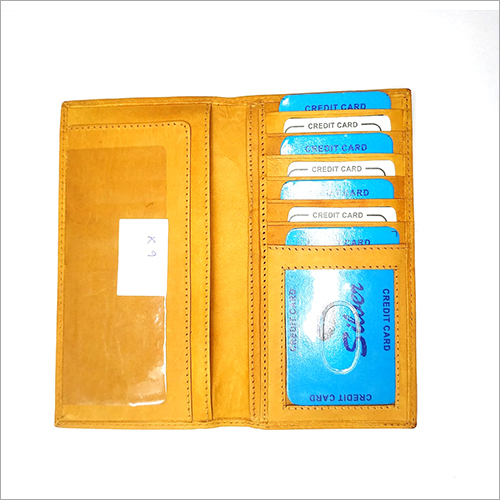 Yellow Fold Leather Wallet