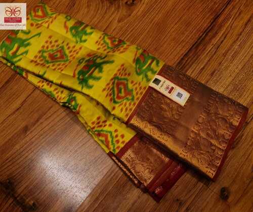 pure kanjivaram silk saree ikkath