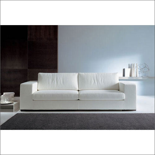 Modern 2 Seater White Sofa