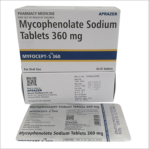360 mg Mycophenolate Sodium Tablets