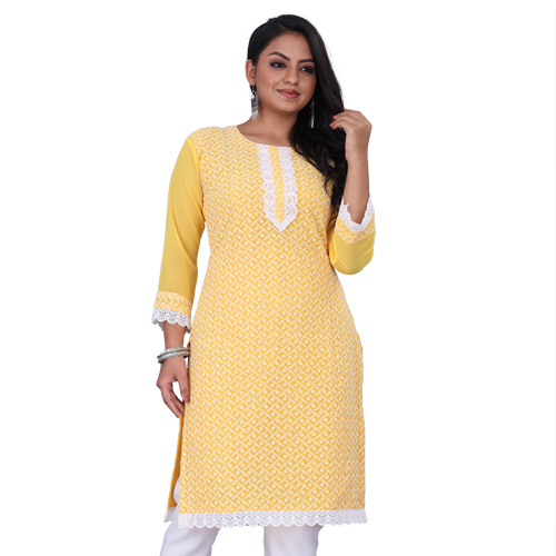 Ladies Yellow Color Kurtis