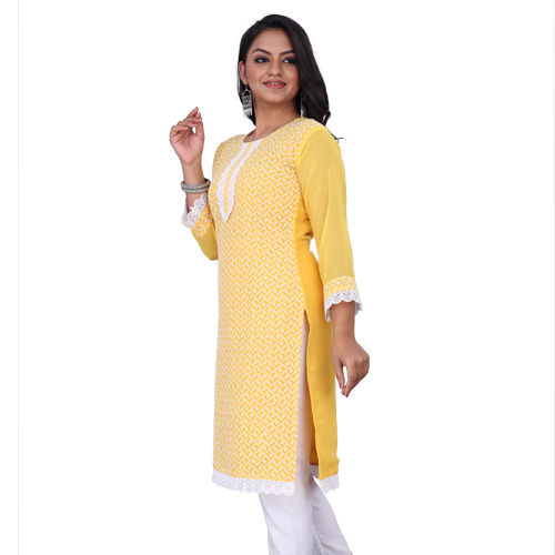 Ladies Yellow Color Kurtis