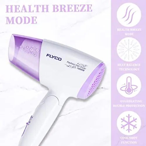Pink Flyco Fast Drying Hair Dryer