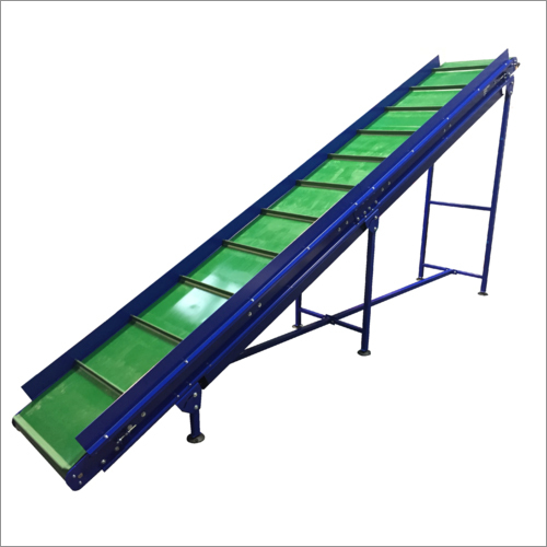 Blue-Green Inclined Belt Conveyor