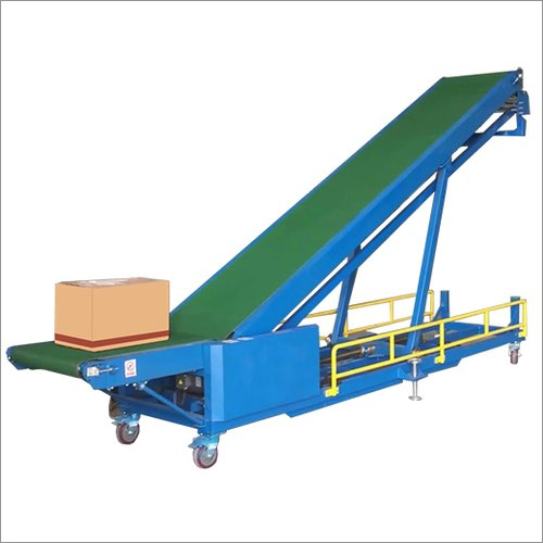 Blue-Green Truck Loading Conveyor
