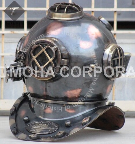 Antique US Navy Deep Sea Marine SCA Scuba Reproduction Diving Helmet Divers Helmet Mark V DH0124