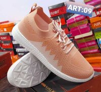 Ladies Cricket Shoes - Pvc Insole & Outsole, Size 37-41 | Lace Closure, Peach Color, Suitable For Spring, Summer, Winter, Women's Running Shoes