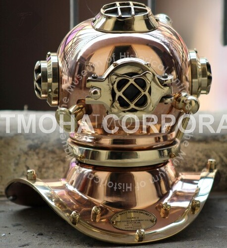 Antique US Navy Deep Sea Marine SCA Scuba Reproduction Diving Helmet Mini Divers Helmet DH0129