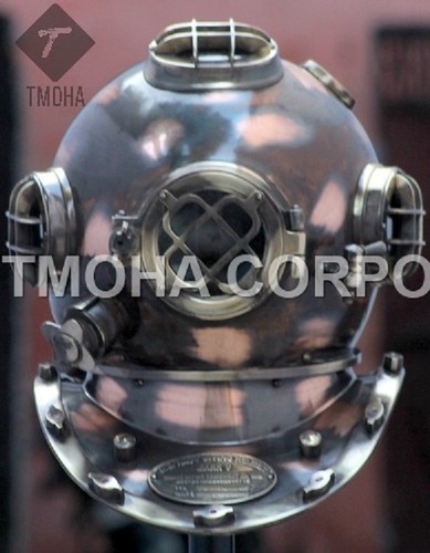Antique US Navy Deep Sea Marine SCA Scuba Reproduction Diving Helmet Divers Helmet Mark V DH0133