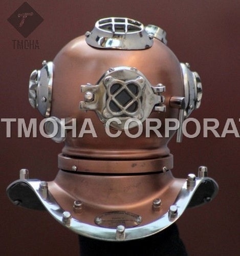 Antique US Navy Deep Sea Marine SCA Scuba Reproduction Diving Helmet Mini Divers Helmet DH0135