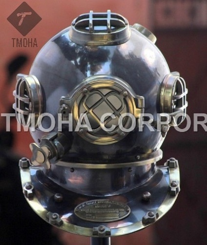 Antique US Navy Deep Sea Marine SCA Scuba Reproduction Diving Helmet Divers Helmet Mark V DH0136