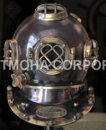 Decorative Antique Us Navy Deep Sea Marine Sca Scuba Reproduction Diving Helmet Divers Helmet Mark V Dh0138