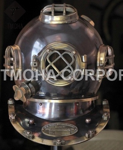 Antique US Navy Deep Sea Marine SCA Scuba Reproduction Diving Helmet Divers Helmet Mark V DH0138