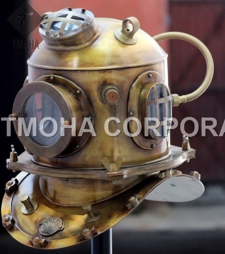 Antique US Navy Deep Sea Marine SCA Scuba Reproduction Diving Helmet Divers Helmet Mark V DH0139