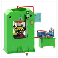 Closed H Frame Press Machine - Mild Steel, Customized Bed Size | 440V, Semi-Automatic, Hydraulic Power Source, Perfect for Deep Drawing and Embossing