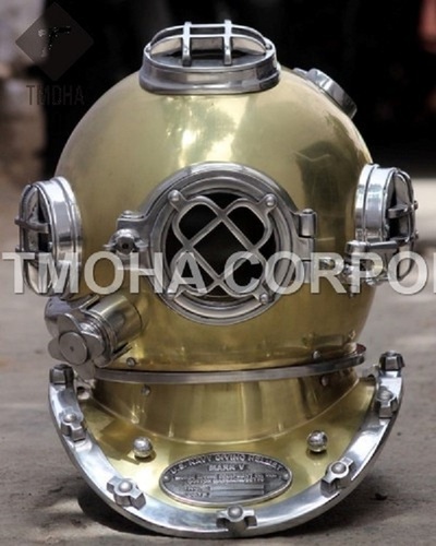 Antique US Navy Deep Sea Marine SCA Scuba Reproduction Diving Helmet Divers Helmet Mark V DH0145