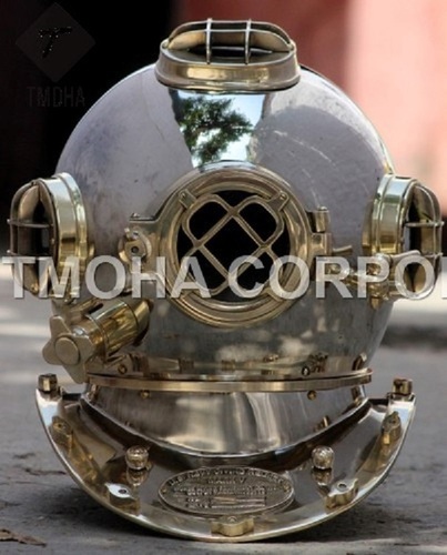 Antique US Navy Deep Sea Marine SCA Scuba Reproduction Diving Helmet Divers Helmet Mark V DH0148