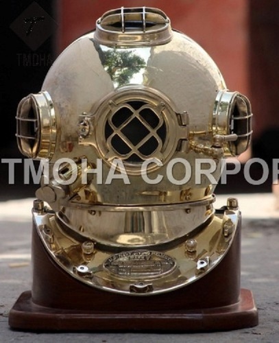 Antique US Navy Deep Sea Marine SCA Scuba Reproduction Diving Helmet Divers Helmet Mark V DH0150