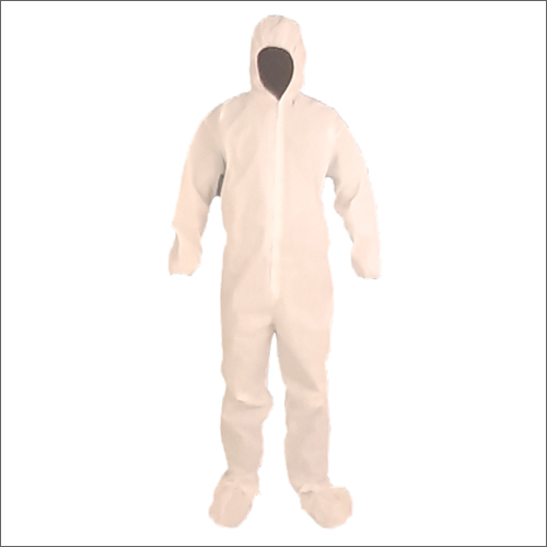 White PPE Kit - Lightweight Fabric, Unisex Fit | Full Body Coverage, Comfortable Wear for Doctors, Patients, and Hospital Use