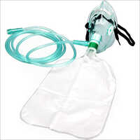 High Concentration Oxygen Mask - Plastic Material, Manual Operation | Easy To Wear, Trouble-free Functionality, Defect-free Finish